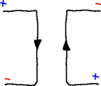 Strom fließt ungleichsinnig